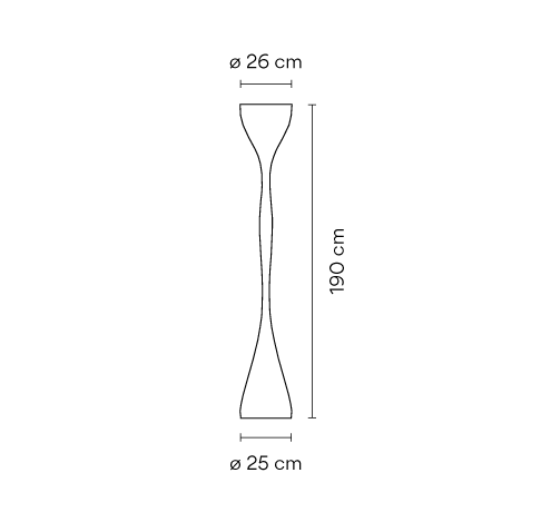JAZZ 1330 VIBIA LAMPARA DE PIE MEDIDAS