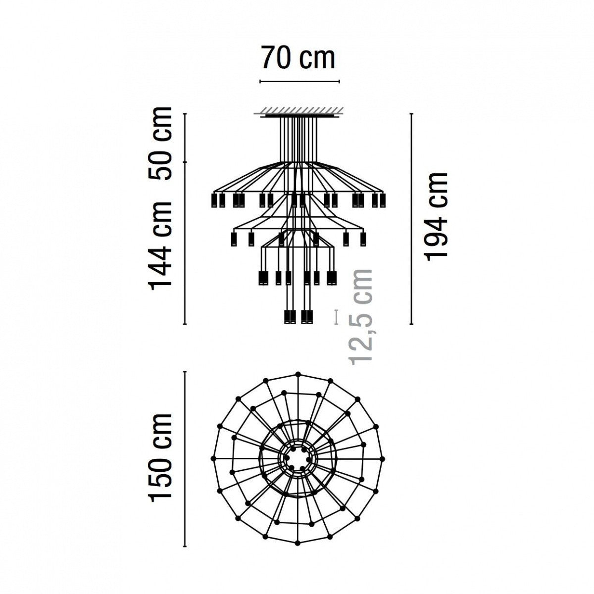 WIREFLOW CHANDELIER 0377
