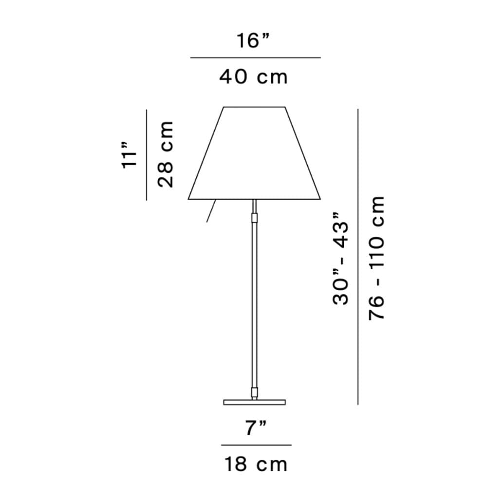 Costanza D13 mesa Luceplan