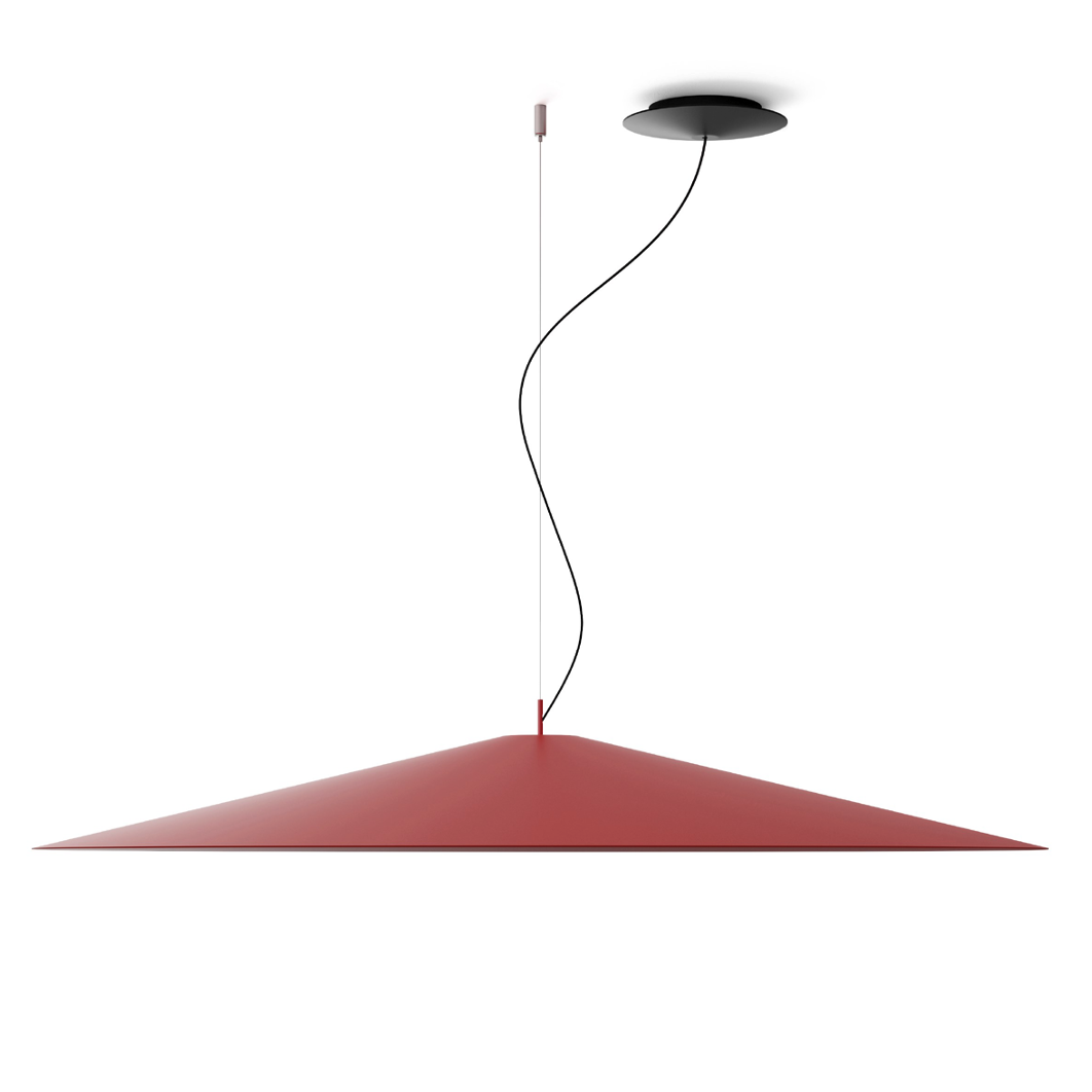 koiné-luceplan-lampara-colgante-110-rojo-unoiluminacion