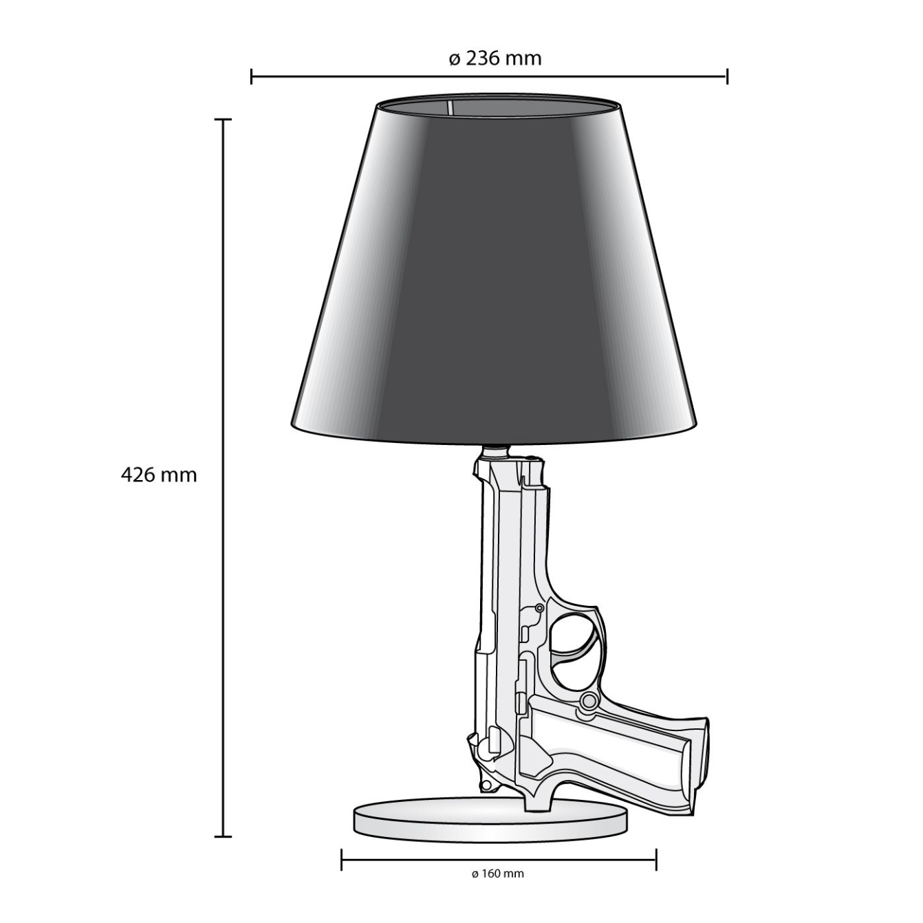 lampara-mesa-table-guns-flos-medidas