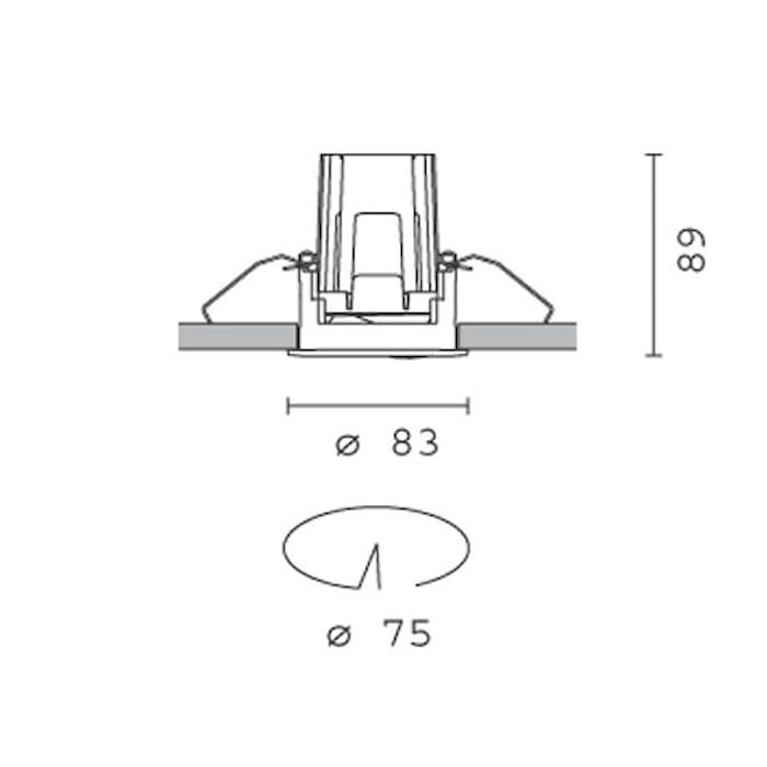 laser-blade-circular-fijo-frame-iguzzini-medidas