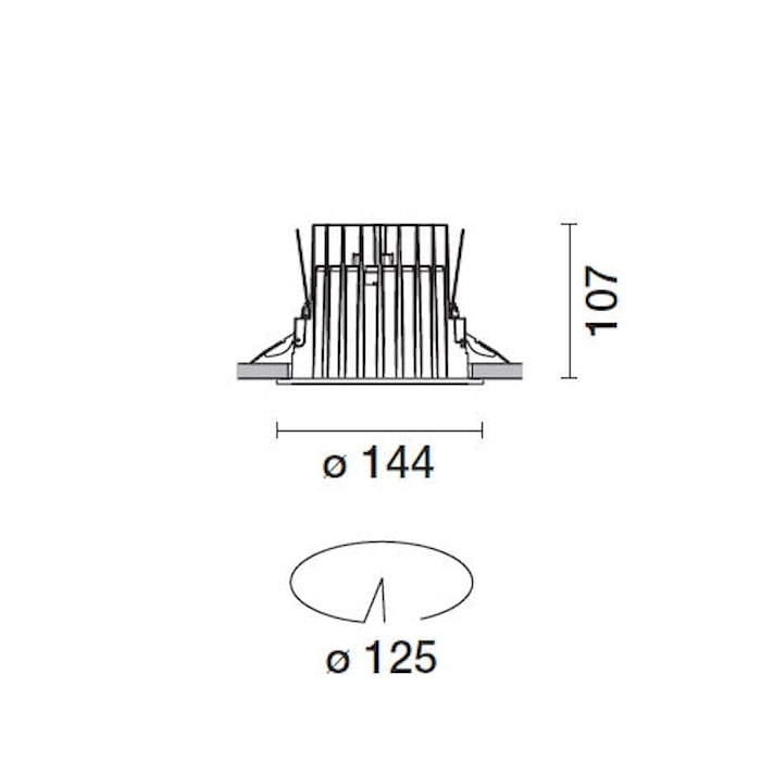 reflex-cob-circular-125-iguzzini-medidas